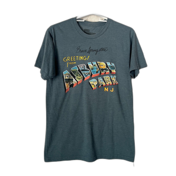 Bruce Springsteen ASHBURY PARK NJ Gray T Shirt Tee Top   Adult Size Small - Picture 1 of 7